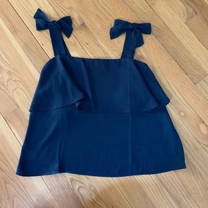 Loft Flowy Navy Tank